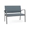 Lesro Newport 2 Seat Tandem Seating Metal Frame No Center Arms, Charcoal, RF Serene Upholstery NP1501 - alternate 1